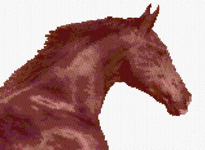 Brown Horse free cross-stitch pattern