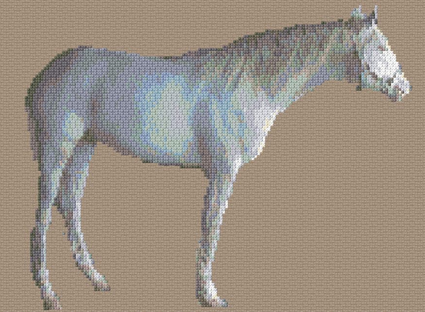 White Horse 1 free cross-stitch pattern