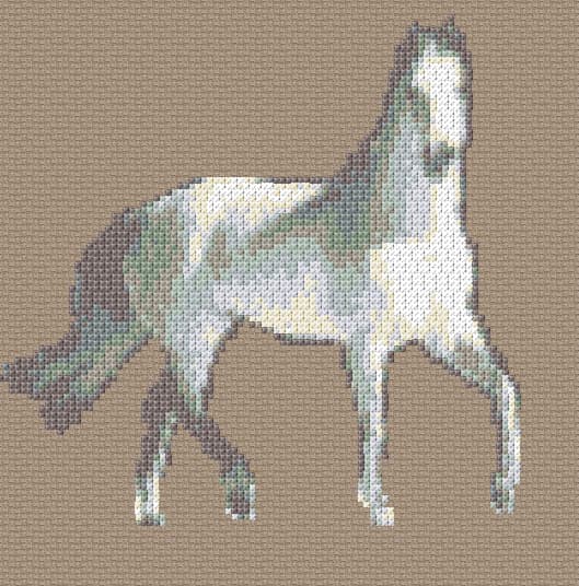 White Horse 2 free cross-stitch pattern