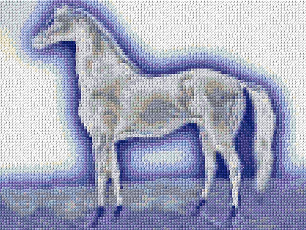 Glow Horse free cross-stitch pattern