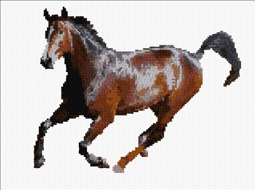 Fast Horse free cross-stitch pattern