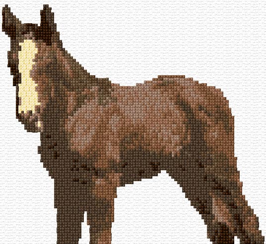 Brown Foal free cross-stitch pattern
