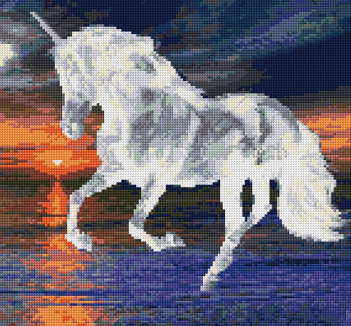 Unicorn free cross-stitch pattern