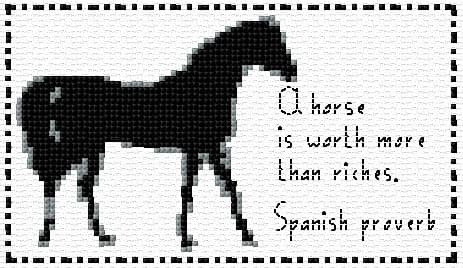 Horse Saying 2 free cross-stitch pattern