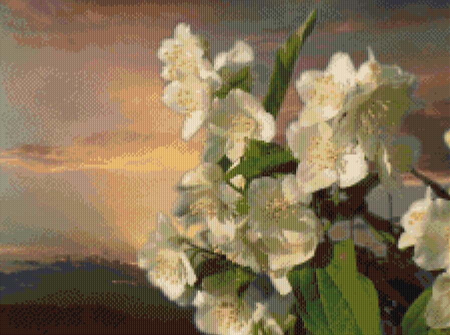 Evening Jasmine free cross-stitch pattern