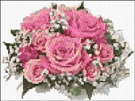 Roses Bouquet free cross-stitch pattern