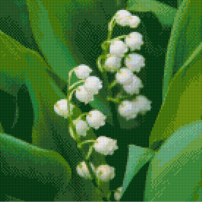 The Lity of the Valley free cross-stitch pattern