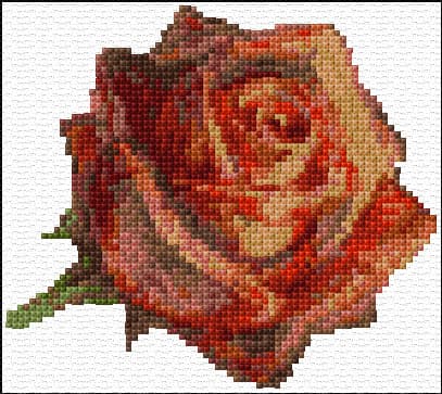 Rose free cross-stitch pattern
