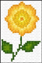 Yellow Flower free cross-stitch pattern