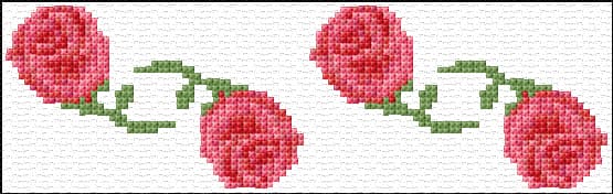 Border free cross-stitch pattern