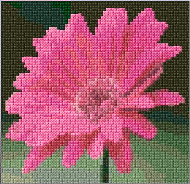 Flower free cross-stitch pattern