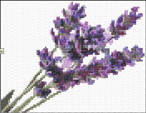 Lavender free cross-stitch pattern