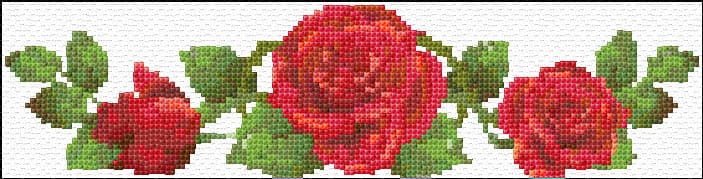 Roses Border free cross-stitch pattern