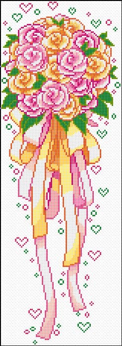 Roses free cross-stitch pattern