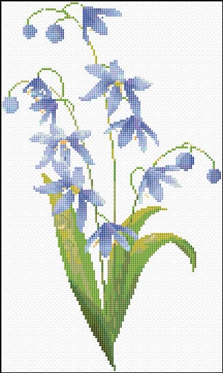 Flowers free cross-stitch pattern