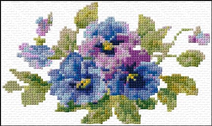 Forget-me-Not free cross-stitch pattern