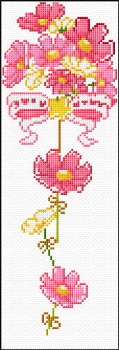 Flowers free cross-stitch pattern