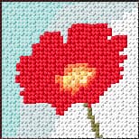 Red Flower free cross-stitch pattern