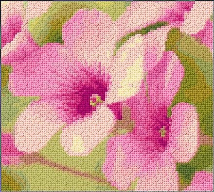Blossom free cross-stitch pattern