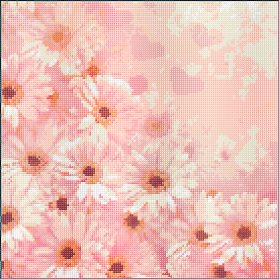 Pink free cross-stitch pattern