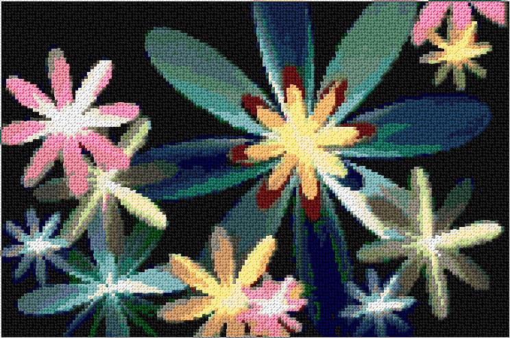 Flowers free cross-stitch pattern