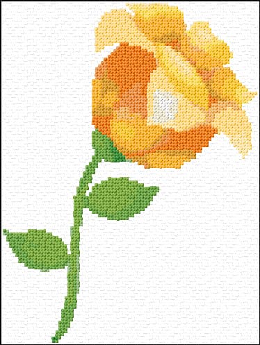Flower free cross-stitch pattern