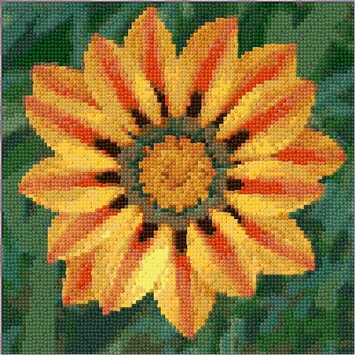 Flower free cross-stitch pattern