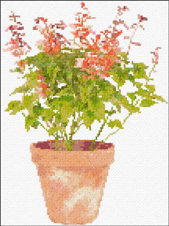 Flowers free cross-stitch pattern