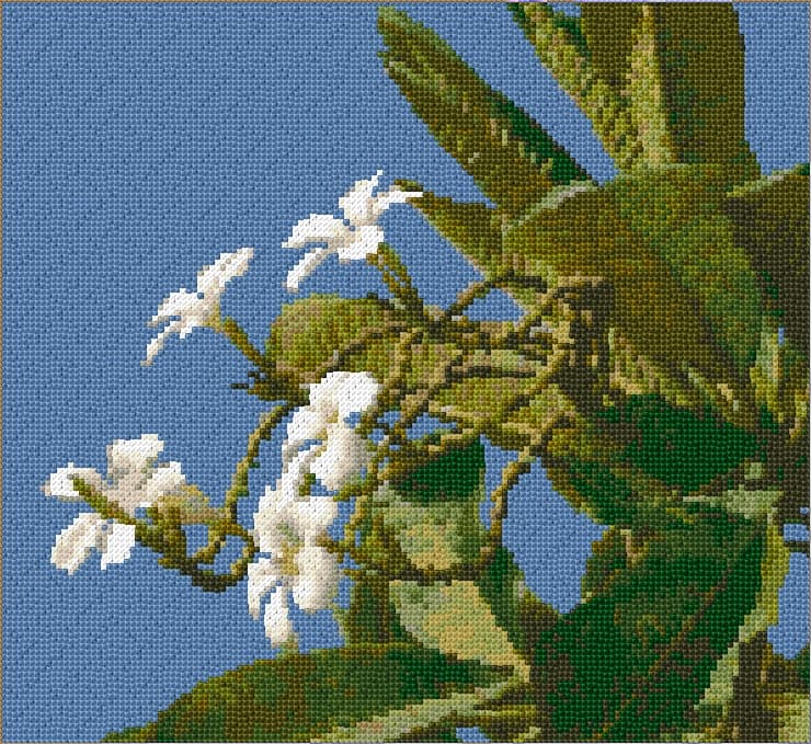 Flowers free cross-stitch pattern