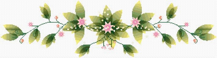 Flowers free cross-stitch pattern