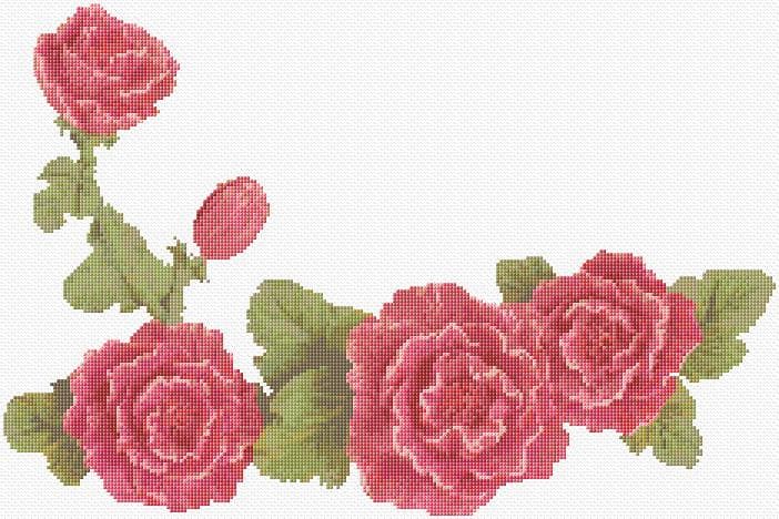 Flowers Corner free cross-stitch pattern