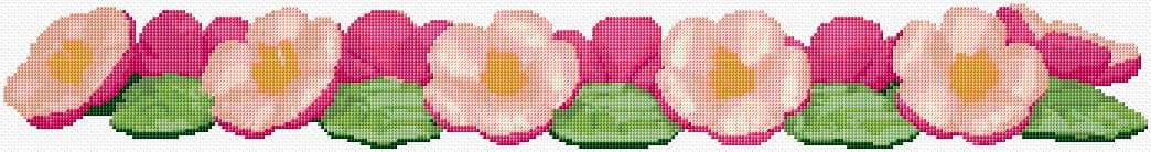 Garland of Flowers free cross-stitch pattern