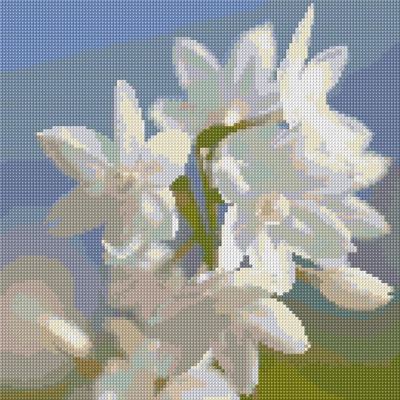 Flowers free cross-stitch pattern
