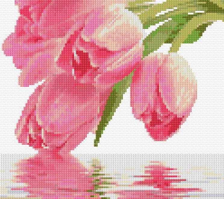 Reflection free cross-stitch pattern