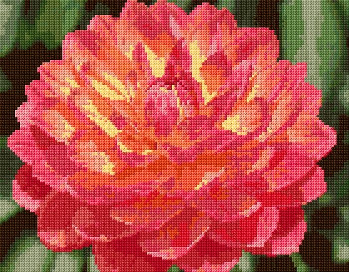 Dahlia free cross-stitch pattern
