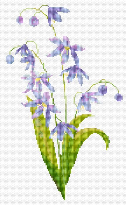 Spring Flower free cross-stitch pattern