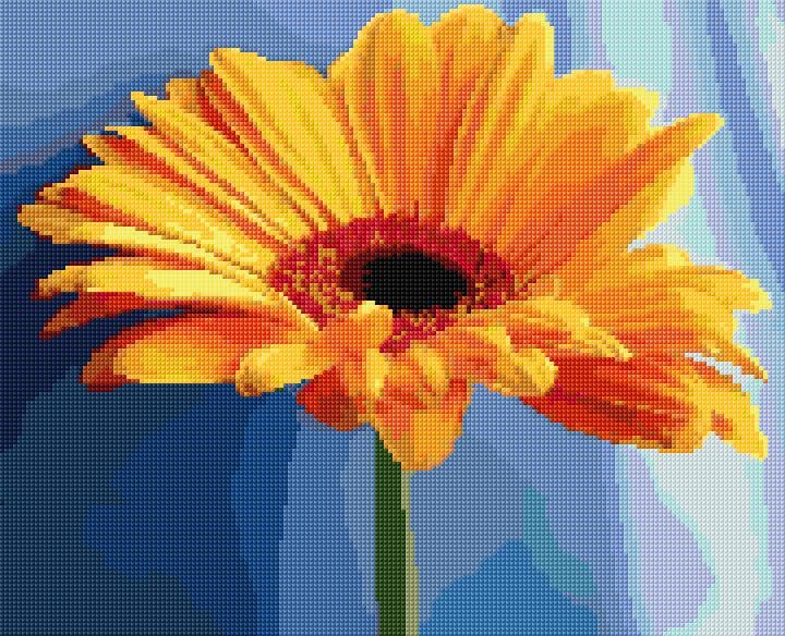 Sunflower free cross-stitch pattern
