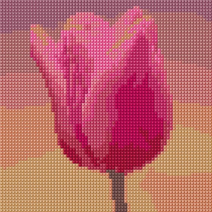 Tulip free cross-stitch pattern