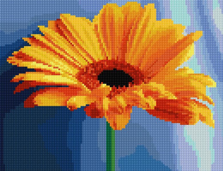 Flower free cross-stitch pattern