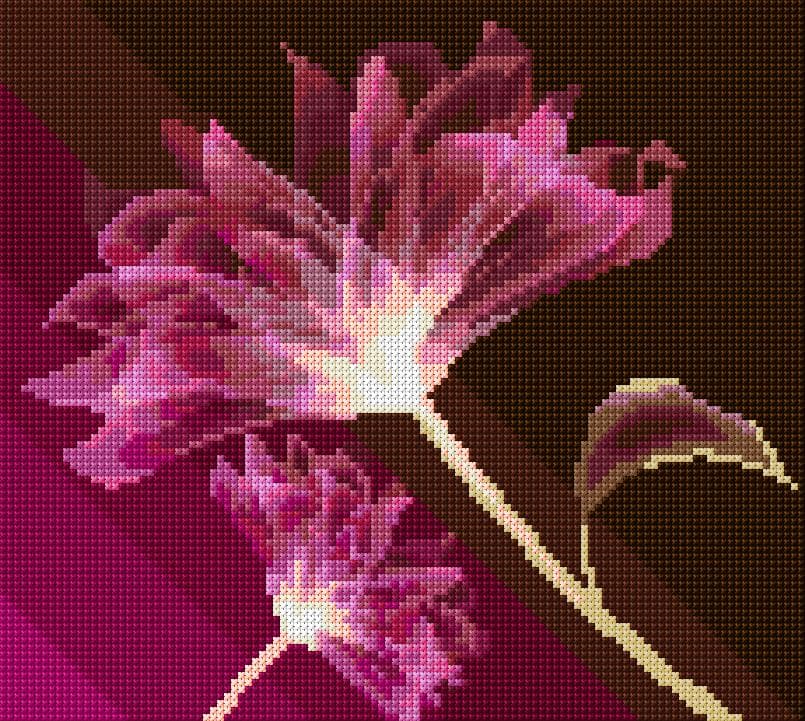 Flower free cross-stitch pattern