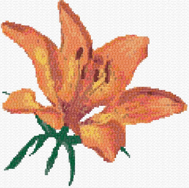 Lily free cross-stitch pattern