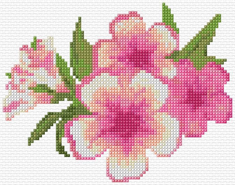 Flowers free cross-stitch pattern