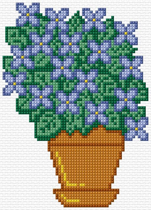 Flowers free cross-stitch pattern