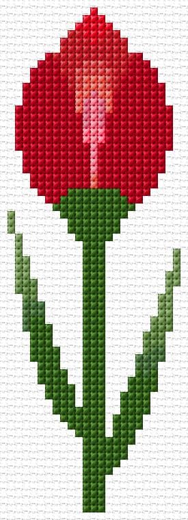 Tulip free cross-stitch pattern