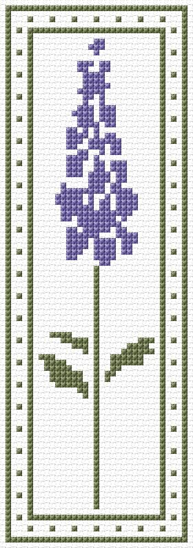 Hollyhock free cross-stitch pattern