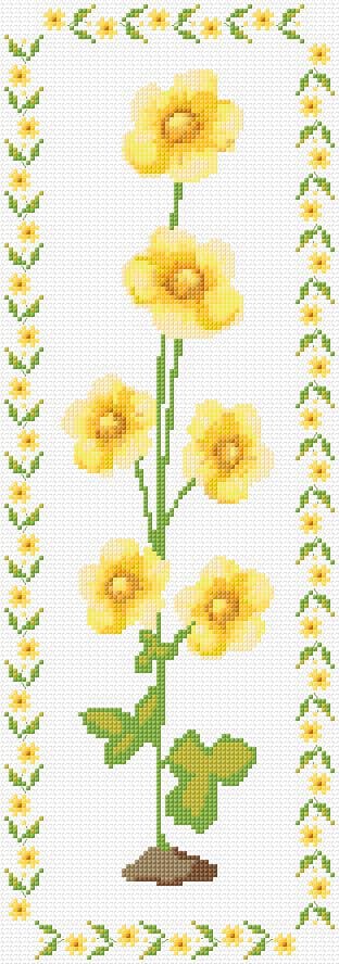 Flowers free cross-stitch pattern