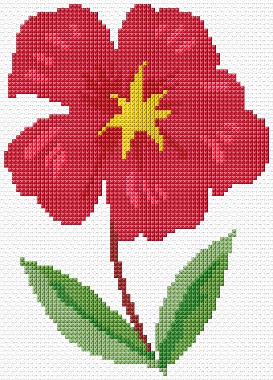 Flower free cross-stitch pattern