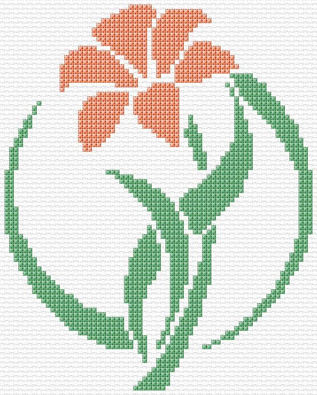 Lily free cross-stitch pattern