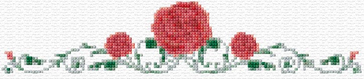 Rose Vignette free cross-stitch pattern