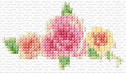 Small Roses free cross-stitch pattern